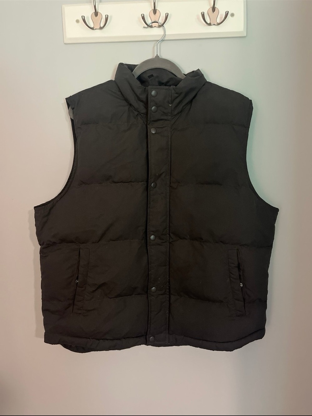 St. John's Bay Black Quilted Puffer Vest